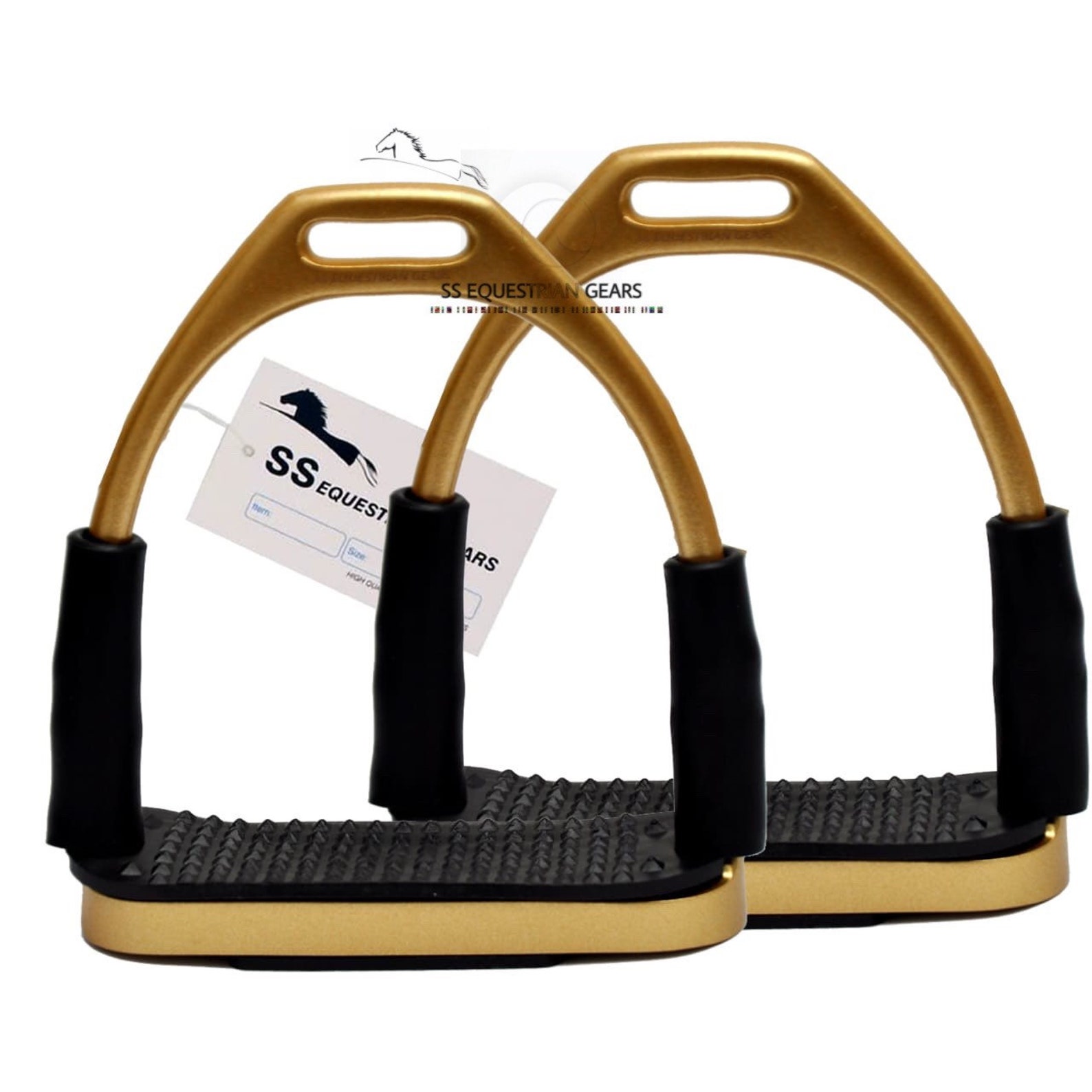 Flexi Safety Stirrups Horse Riding S/steel With Black Threads Etsy UK