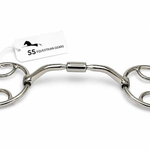 Bocado de filete Wilkie Bevel Comfort Barrel Mouth, bocados de caballo de acero inoxidable para equitación.