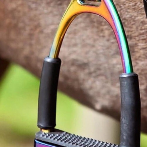 Amidale Rainbow Flexi Safety Stirrups Horse Riding Bendy Irons Etsy
