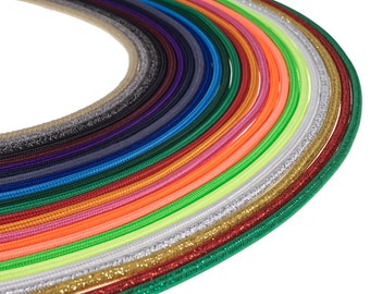 Braided Flex cable 3 core Plain Colours Round