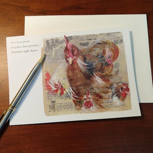 Chicken Haiku Notecards - Five Hens Preen