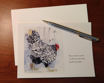 Chicken Haiku Notecards - Hens Wade