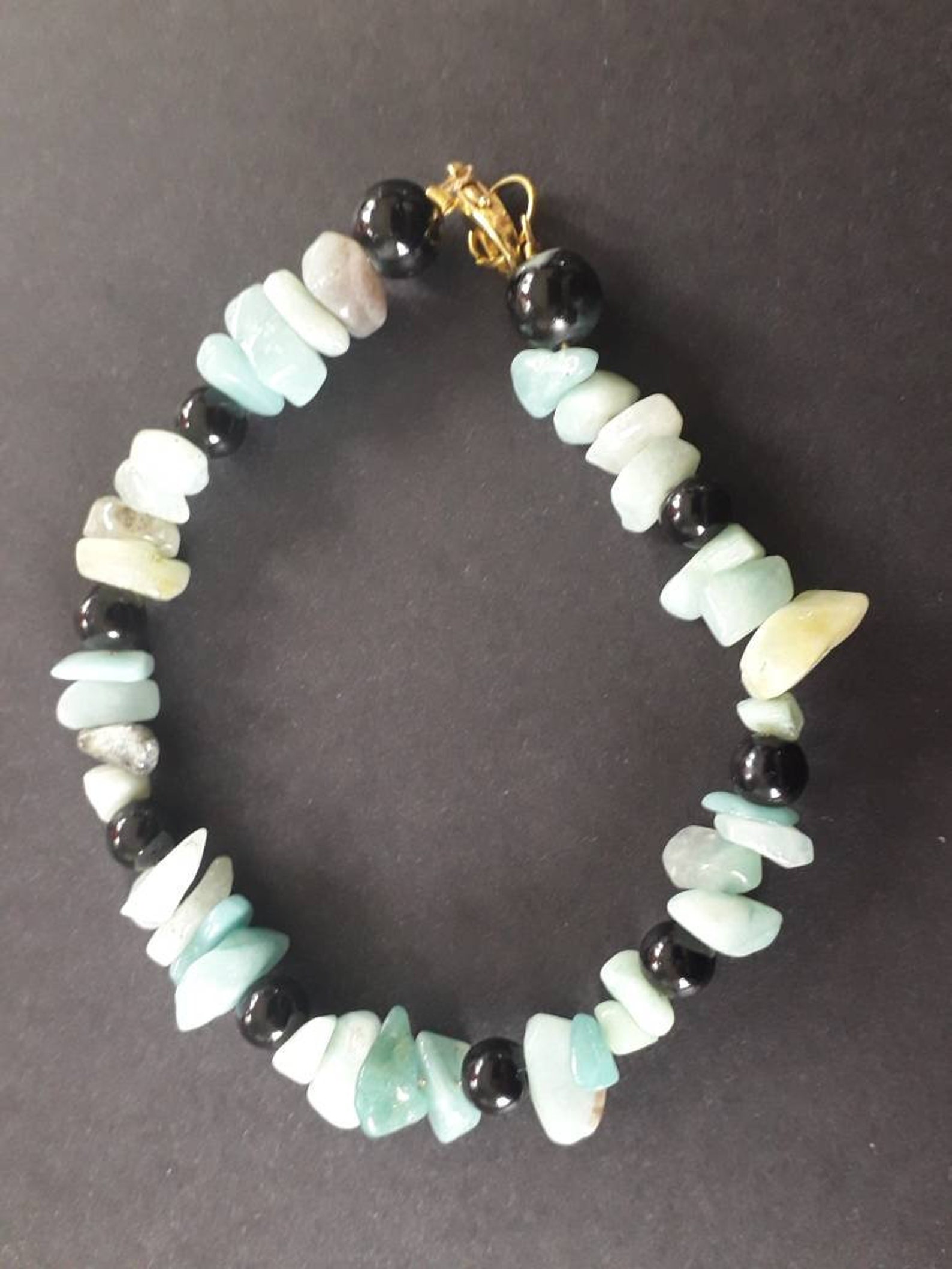 Armband Amazonit grün türkis natur halbedelstein Etsy