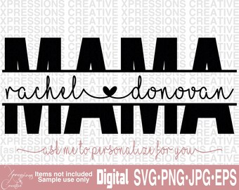 Download Mom With Kids Names Svg Etsy