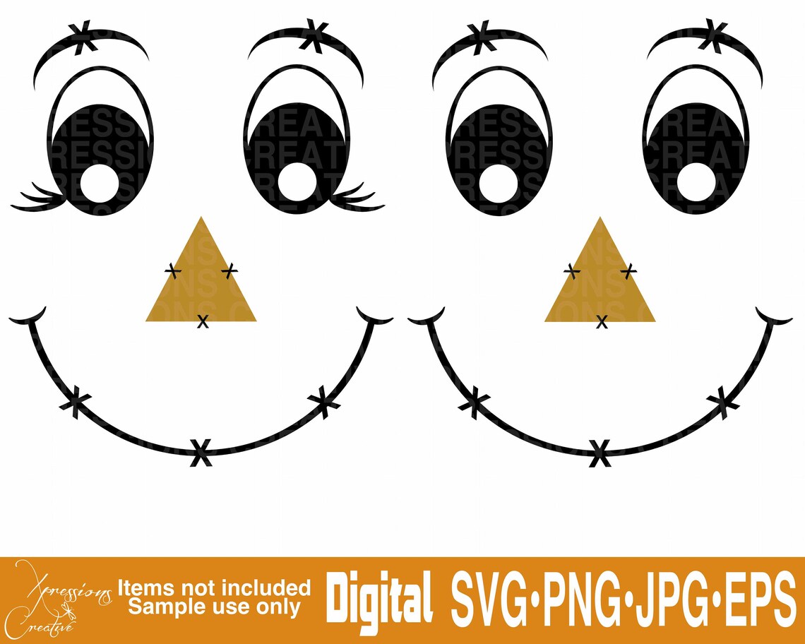 Halloween SVG Scarecrow Face Scarecrow svg Baby Boy svg | Etsy