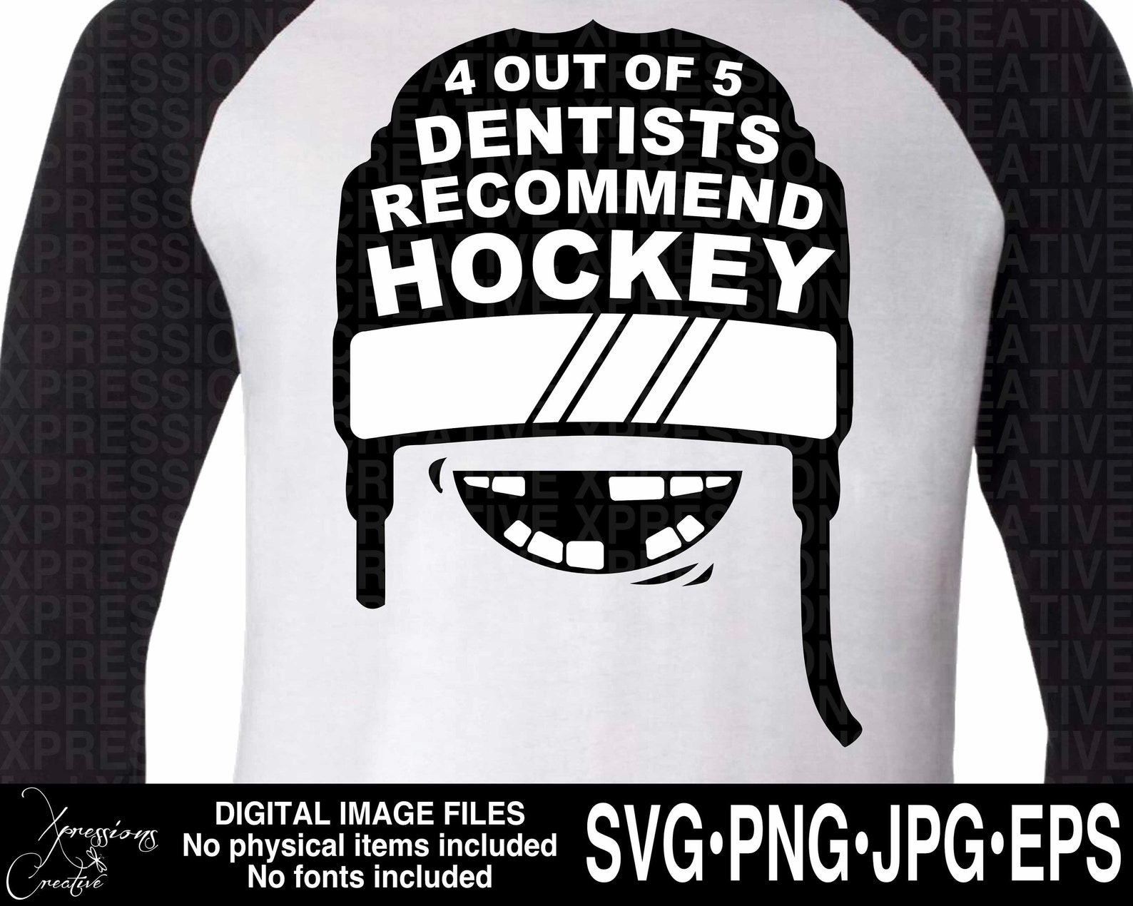 4 Out of 5 Dentists Hockey Svg Funny Hockey Svg Etsy