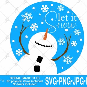 Let it snow svg, christmas svg, snowman svg, laser ornament files, Christmas ornament svg, Christmas Mug svg, Christmas Snowman svg Ornament