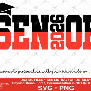 Senior 2026 svg, 2026 Senior Split svg, Class of 2026, 2026 Graduate svg, Graduation svg, Graduation 2026 svg, 2026 Senior svg, 2026 png