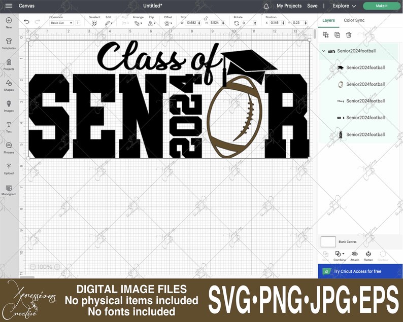 Senior 2024 Svg Class of 2024 2024 Graduate Football Svg Etsy Finland