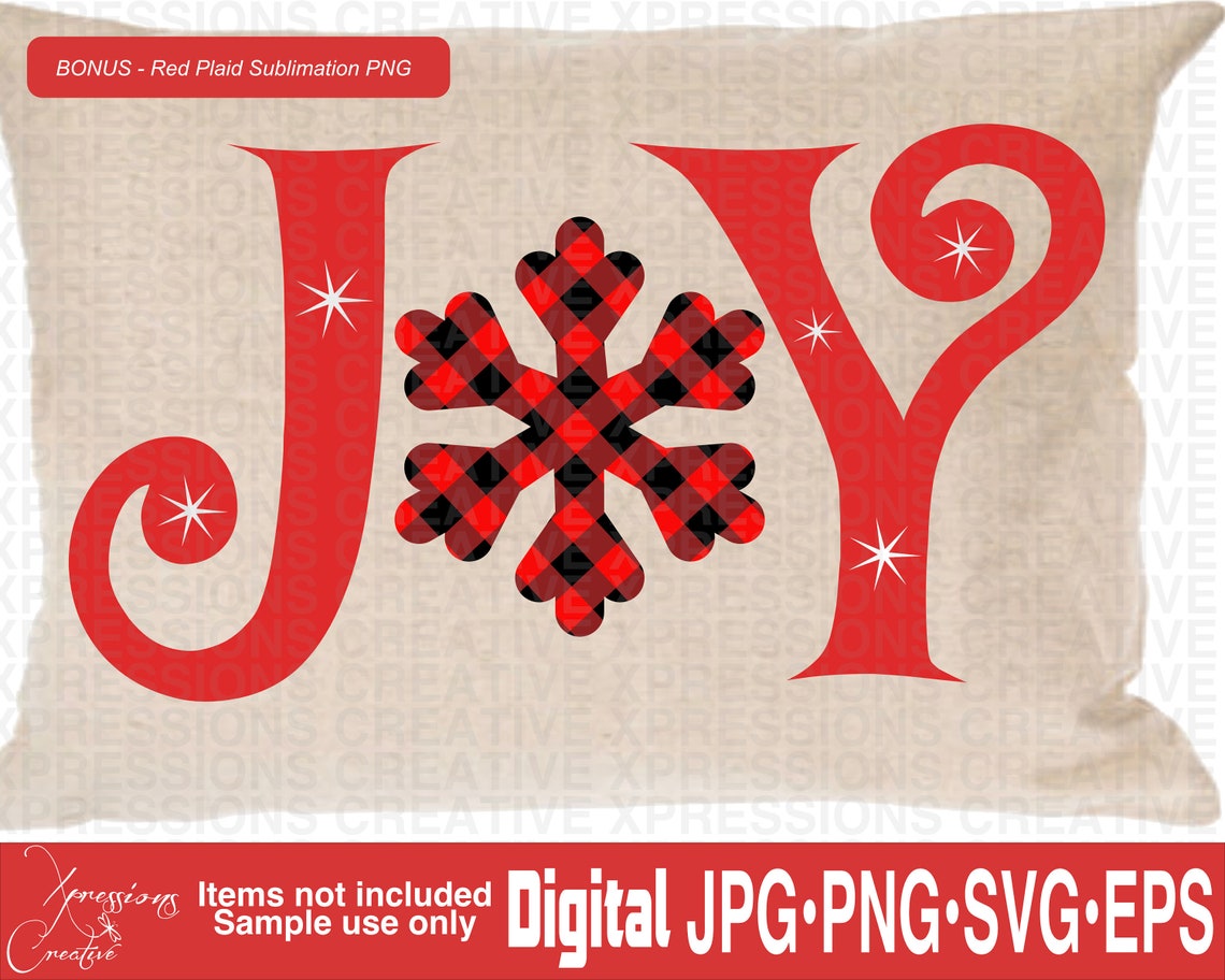 Christmas svg Christmas pillow svg sublimation png joy svg Etsy