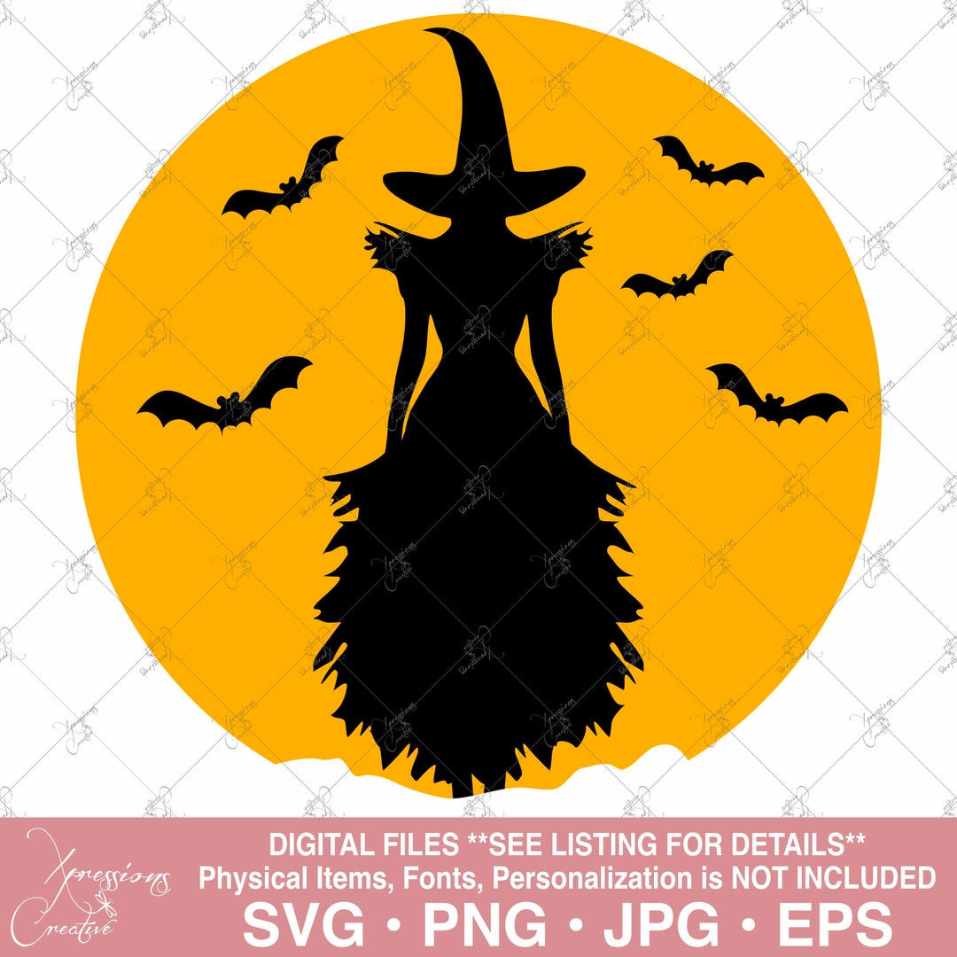 Witch Svg, Halloween Svg, Full Moon Svg, Zombie Witch Svg, Halloween Witch Svg, Wicked Witch Svg