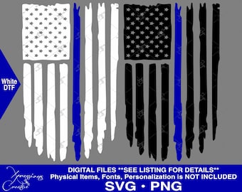 Police svg, Thin Blue Line Flag svg, Distressed Police Flag svg, DTF Police Flag, Distressed Flag svg, Thin Blue Line Flag svg sublimation