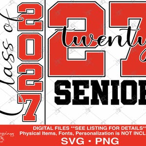 Senior 2027 svg, Senior 2027, Senior Twenty 27 svg, 2027 Graduate, 2027 Graduation, Class of 2027 png, Senior Class of 2027 svg Bundle, PNG