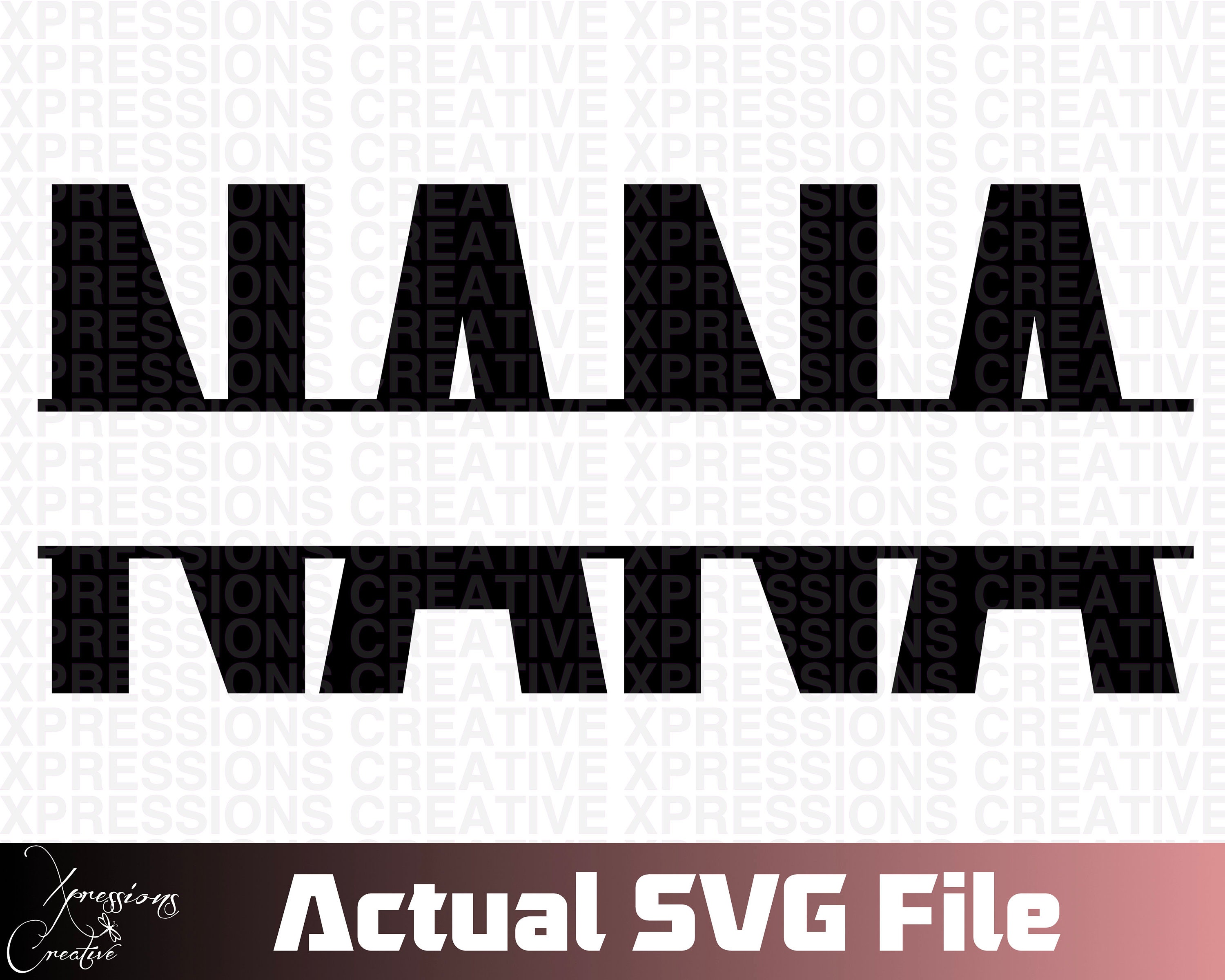 Nana Svg Nana Monogram Svg Nana Split Monogram Svg Nana - Etsy