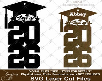 2026 graduierte Ornament, 2026 Graduierung Laser SVG, graduierte Schlüsselanhänger, 2026 graduierte svg, personalisierte Laser-graduierte Verzierung, benutzerdefinierte svg.