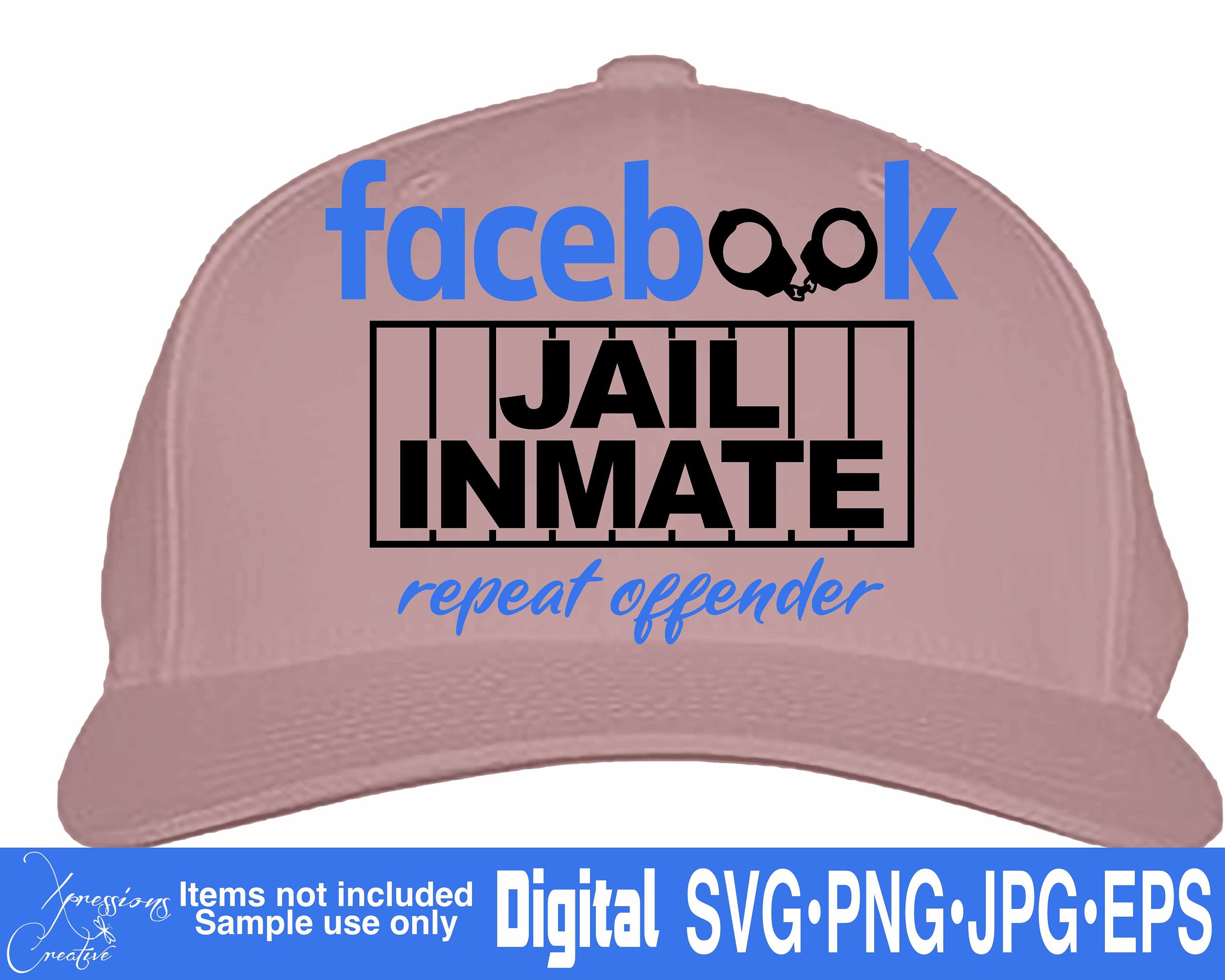 Facebook jail svg fb jail svg repeat offender svg handcuffs | Etsy
