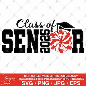 Senior 2025 svg, Klasse von 2025, 2025 graduierter, jubeln svg, Staffelung svg, 2025 svg, Cheer 2025 svg, Senior svg, Cheerleader svg, Tanz svg