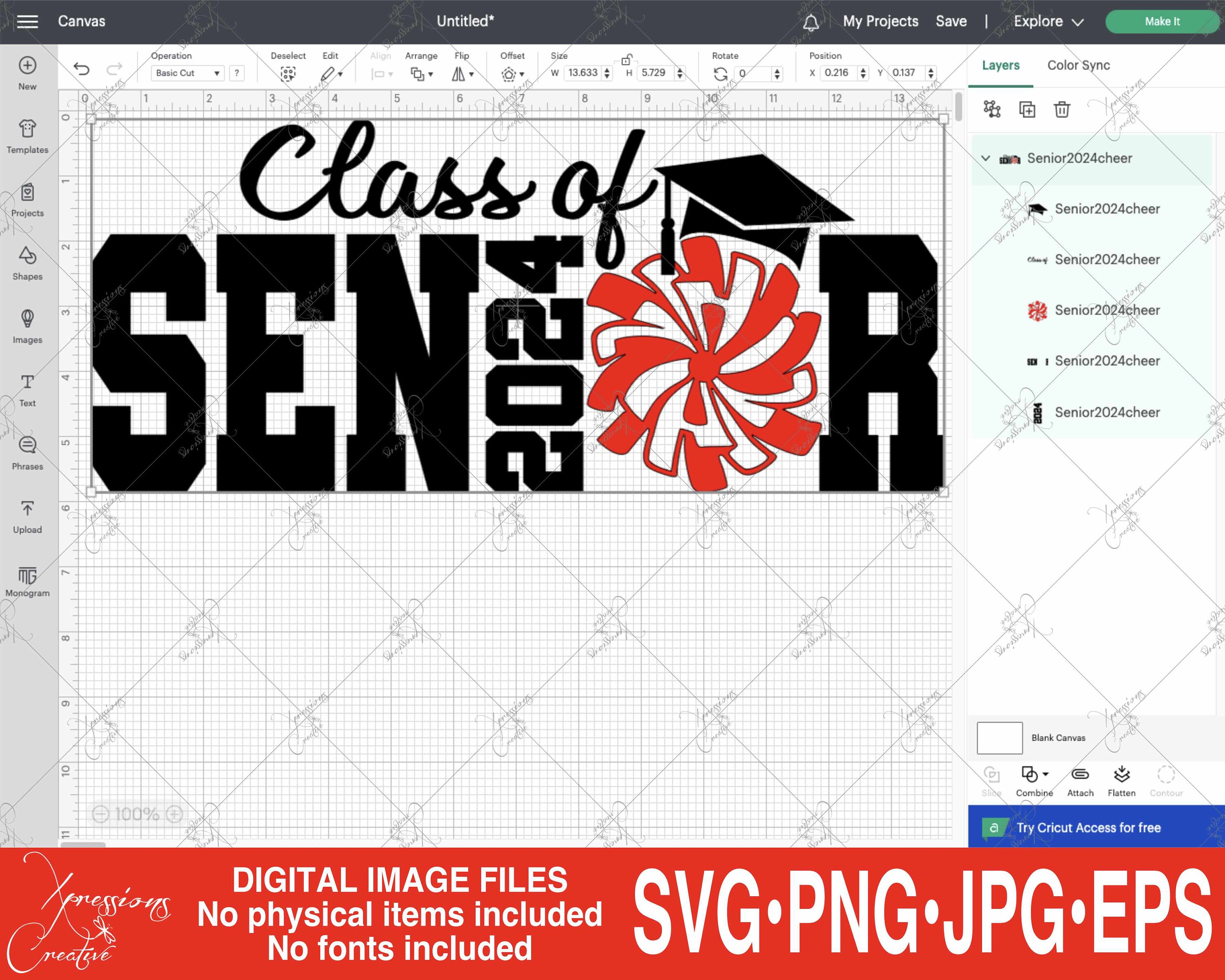 Senior 2024 Svg Class of 2024 2024 Graduate Cheer Svg Etsy