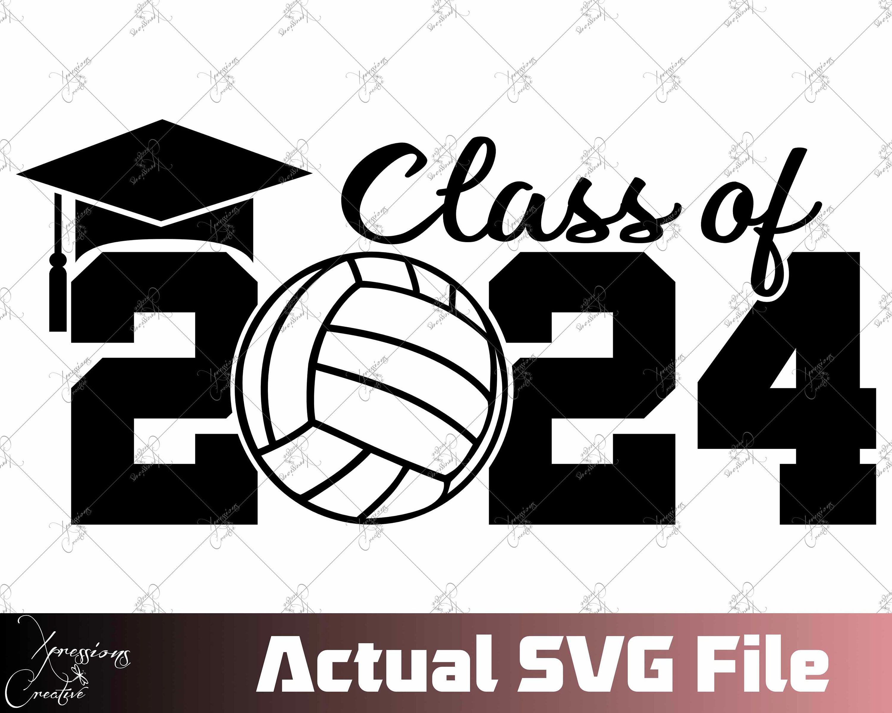 Senior 2024 Svg Class of 2024 2024 Graduate Volleyball Svg Etsy Australia