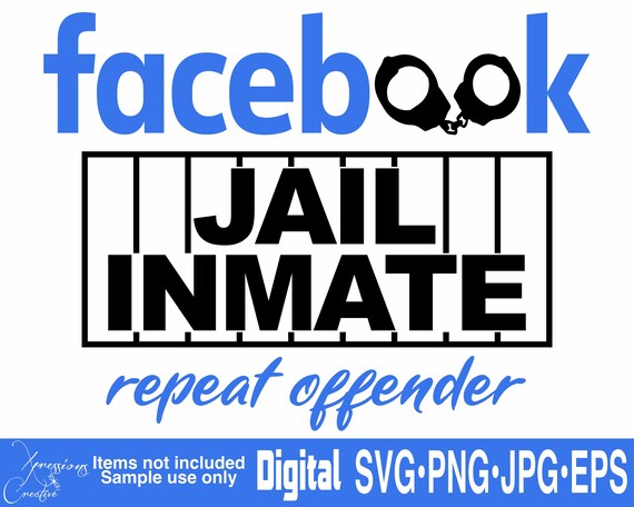 Facebook Jail Svg Fb Jail Svg Repeat Offender Svg Handcuffs | Etsy Canada