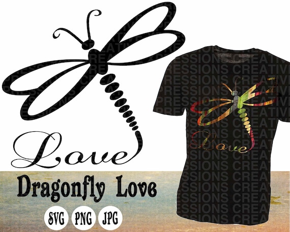 Dragonfly Svg Dragonfly Love Svg Dragonfly Love Clipart Etsy