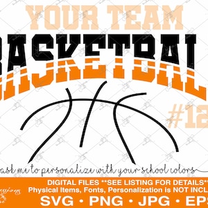 Basketball svg, Personalized Team Basketball svg, Basketball t-shirt svg, Personalized Basketball svg, Basketball Template svg, mascot svg