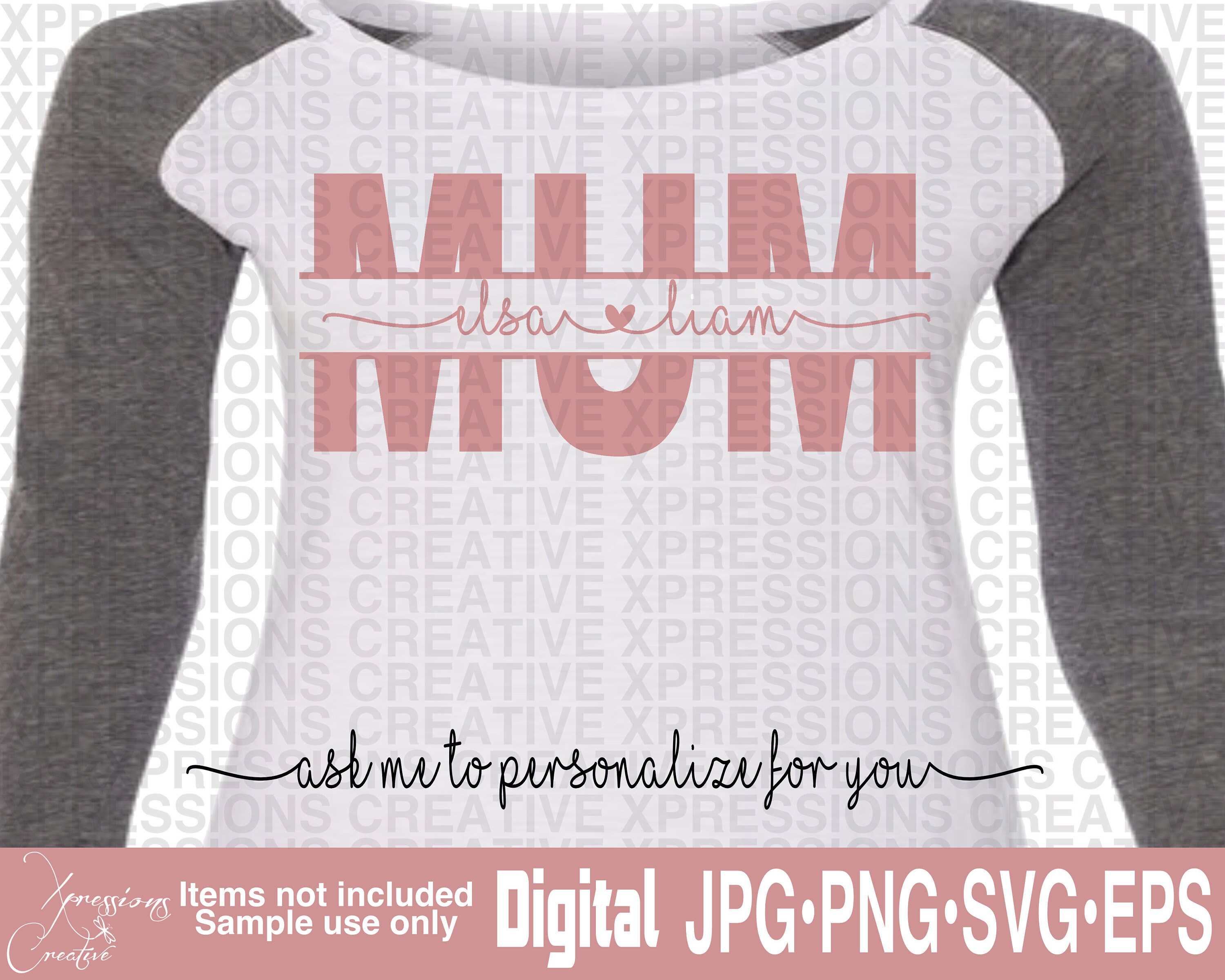 Mum Svg Mum With Names Svg Mum With Kids Names Svg Mum Etsy