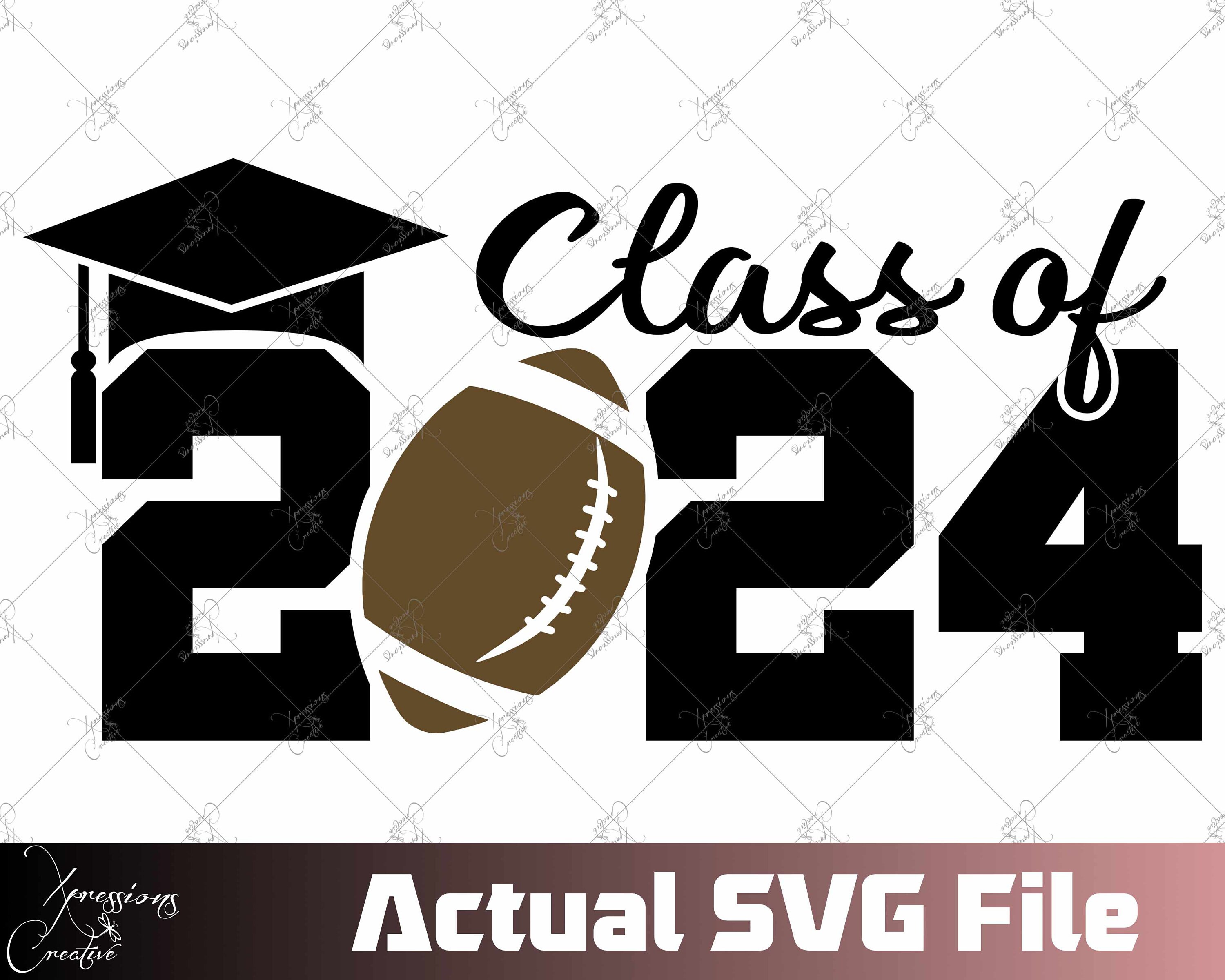 Class of 2024 Senior 2024 Svg 2024 Graduate 2024 Football Etsy Canada