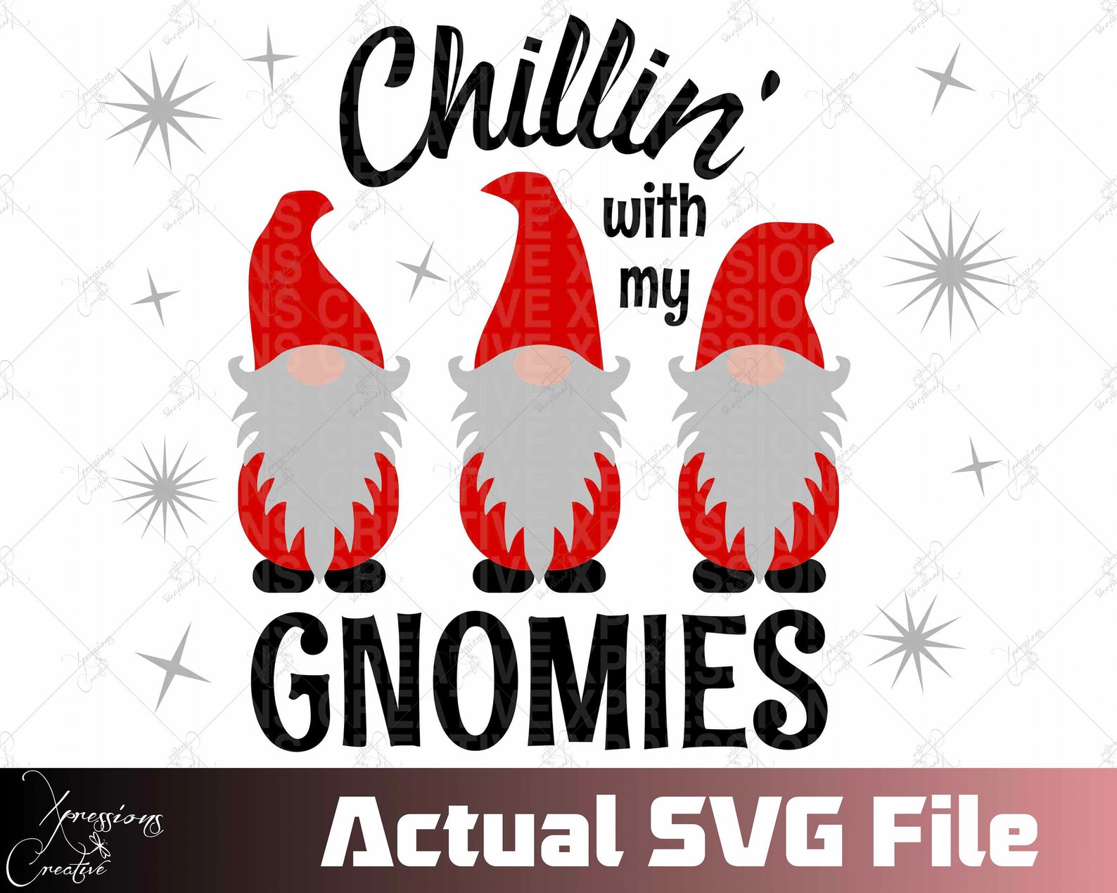 Christmas Svg Chillin With My Gnomies Svg Xmas Svg - Etsy