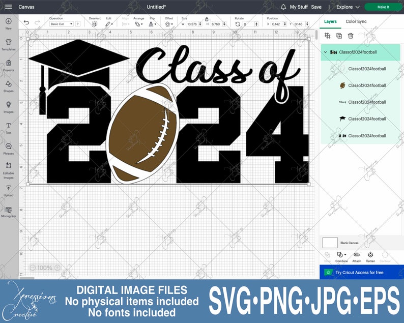 Class of 2024 Senior 2024 Svg 2024 Graduate 2024 Football Etsy Hong Kong