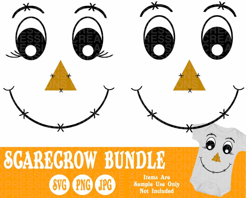 Scarecrow Face svg baby girl svg baby boy svg baby Etsy