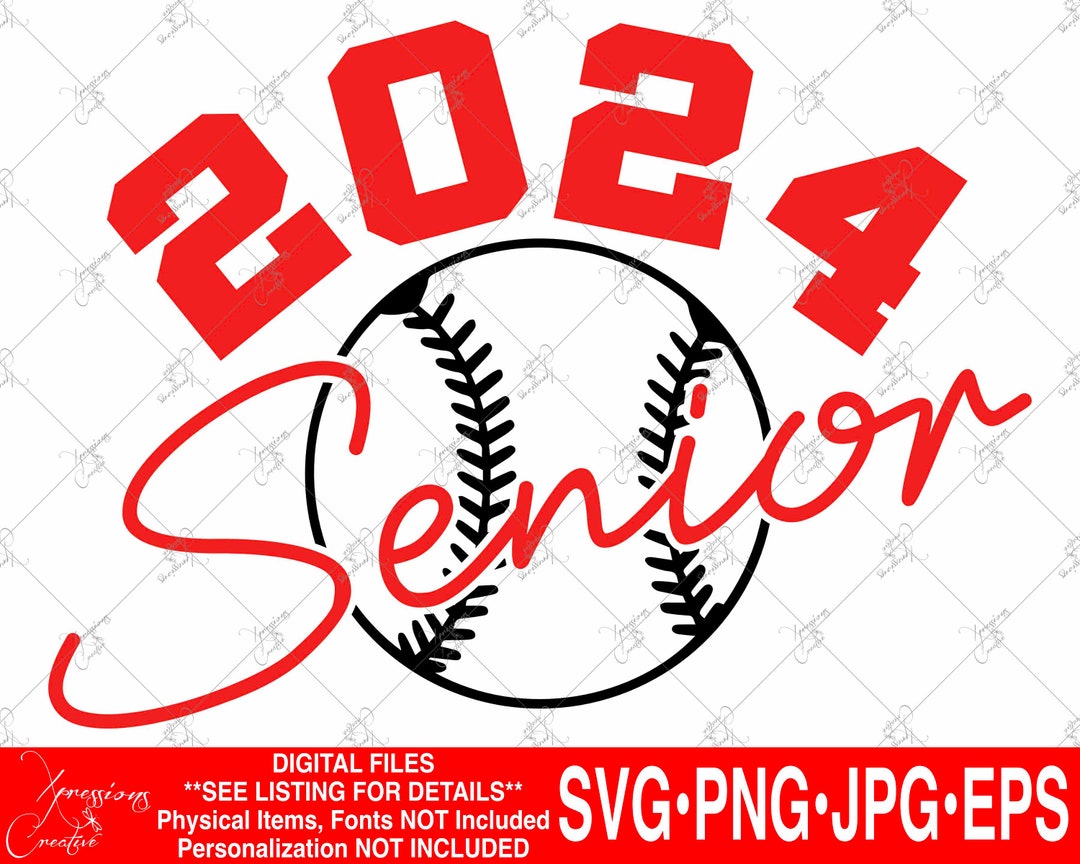 2024 Senior Baseball Svg, Class of 2024, 2024 Graduate, 2024 Baseball ...
