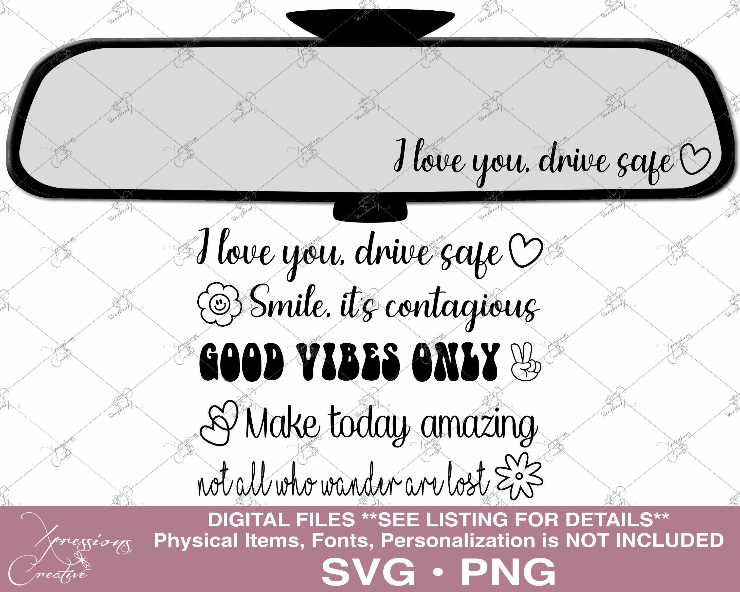 Rear view mirror decal bundle, mirror decal svg, car window decal svg, affirmation mirror decals, beautiful svg, gorgeous svg, svg bundle