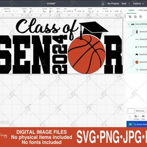 Senior 2024 Svg Class of 2024 2024 Graduate Basketball Svg - Etsy