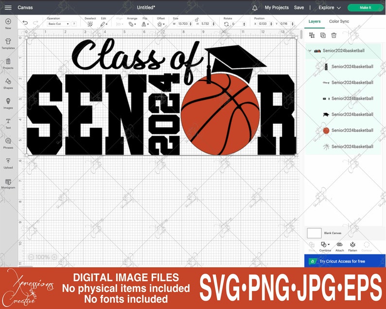 Senior 2024 Svg Class of 2024 2024 Graduate Basketball Svg Etsy