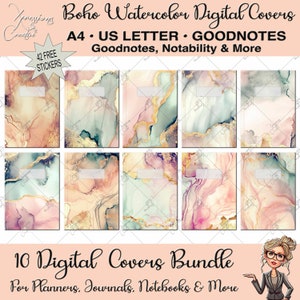 Digital Planner Covers, Digital Boho Covers, Goodnotes Planner Covers, Notability Journal Covers, Digital Notebook Covers, Digital Covers