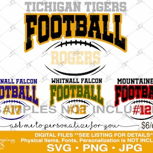 Football svg, Personalized Team Football svg, cheer svg, Football t-shirt svg, Personalized Football svg, Football Template svg, mascot svg