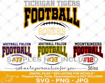 Football svg, Personalized Team Football svg, cheer svg, Football t-shirt svg, Personalized Football svg, Football Template svg, mascot svg