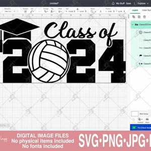 Senior 2024 Svg Class of 2024 2024 Graduate Volleyball Svg - Etsy