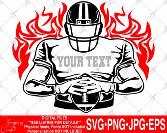 Football Player svg, Personalized Football svg, sports svg, Football Player t-shirt svg, Custom Player svg, Football Template svg, mascot