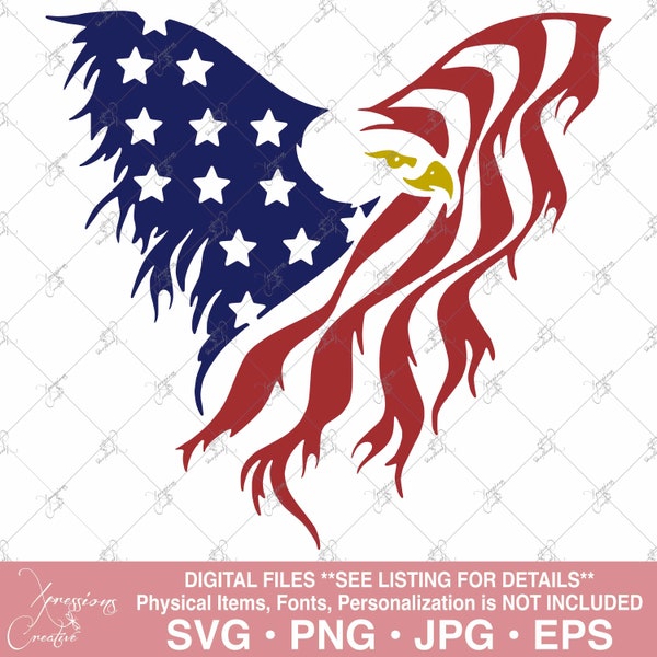 American Eagle svg, Patriot SVG, Patriotic Eagle svg, Political svg, America svg, Constitution svg, American Flag SVG, Red White Blue svg