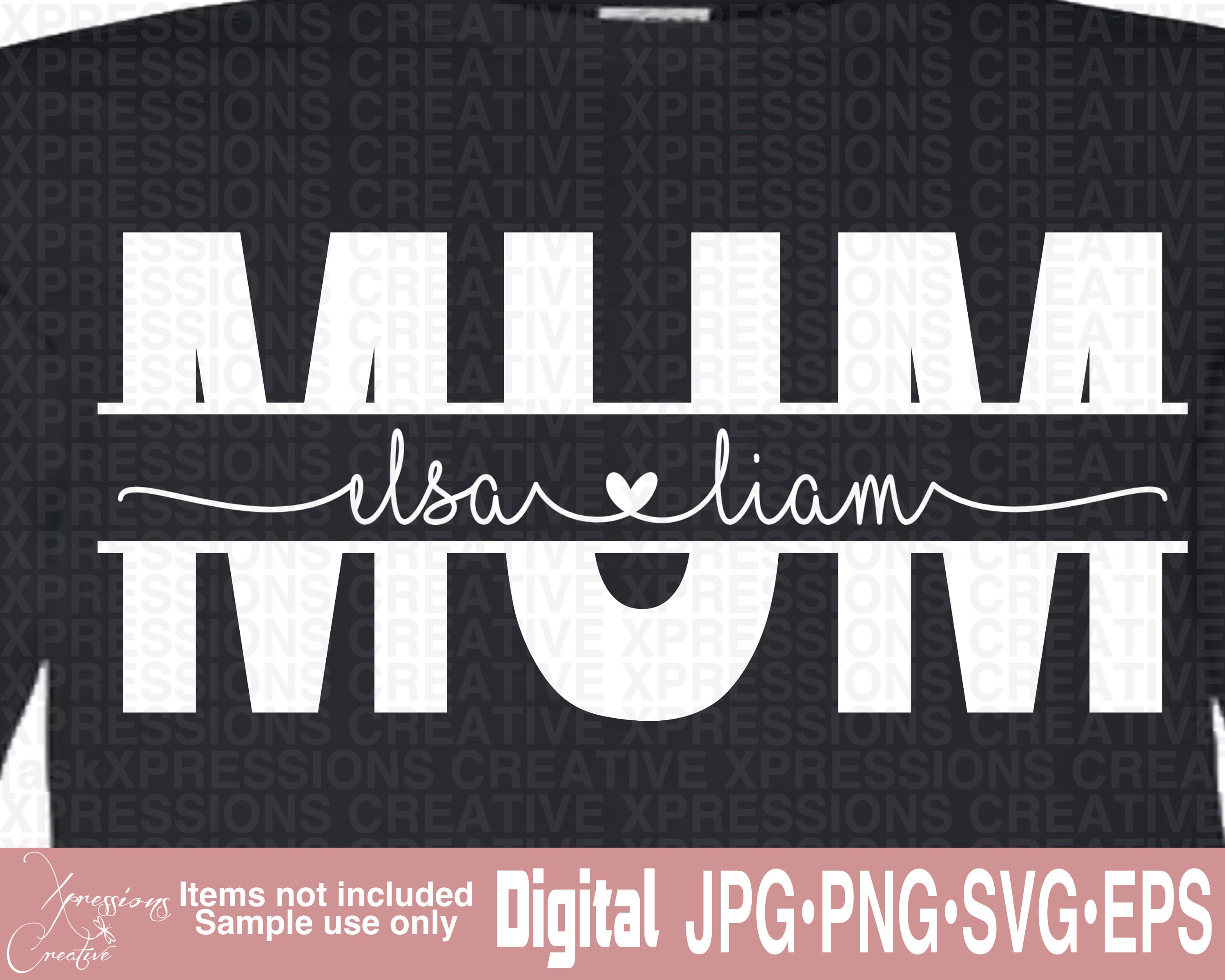 Mum Svg Mum With Names Svg Mum With Kids Names Svg Mum Etsy