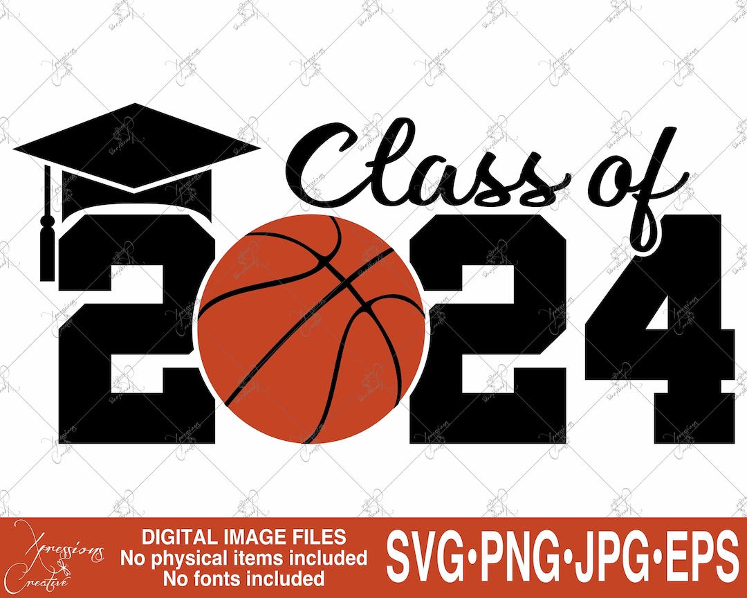 Class of 2024, Senior 2024 Svg, 2024 Graduate, 2024 Basketball Svg
