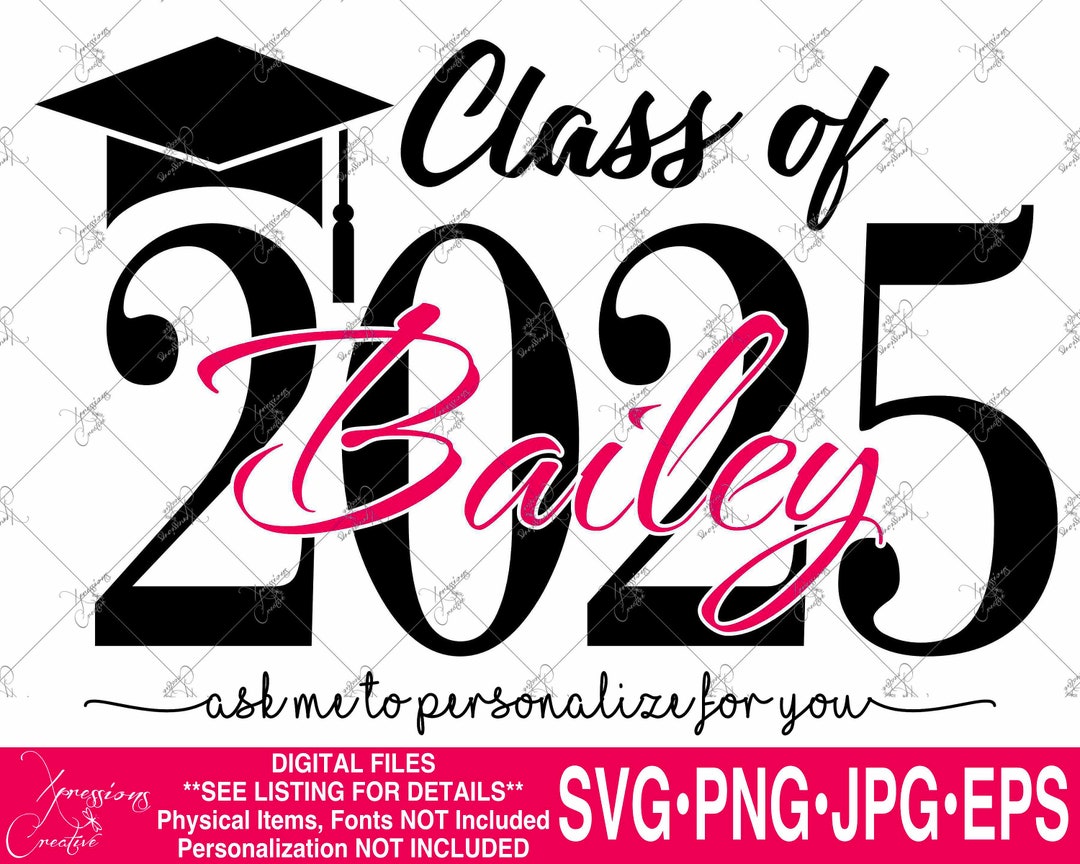 Senior Svg, Class of 2025 Svg, 2025 Split Monogram Svg, Seniors