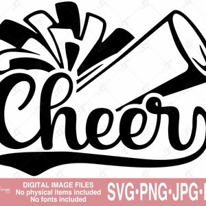 Cheer svg, Football svg, cheerleading svg, pompom svg, megaphone svg, Football Template svg, mascot, cheer, dance svg