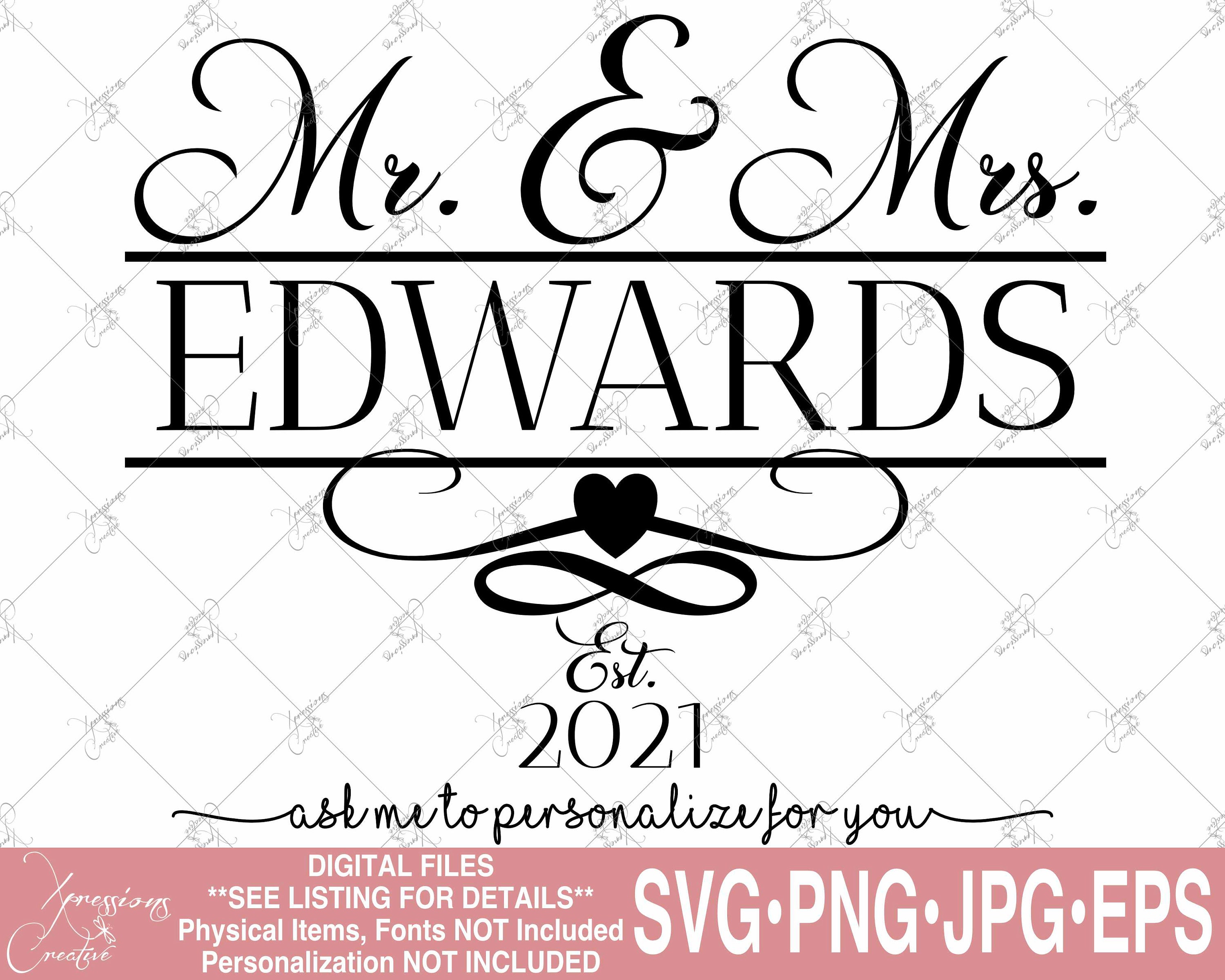 Wedding Svg Marriage Svg Love Svg Mr and Mrs Svg Mr. & - Etsy Canada