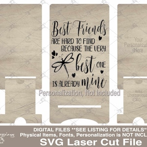 Telefoon stand Laser SVG, eenvoudige telefoon houder SVG, Glowforge, xTool, eenvoudige telefoon stand sjabloon, laser gesneden bestand, eenvoudige telefoon stand SVG