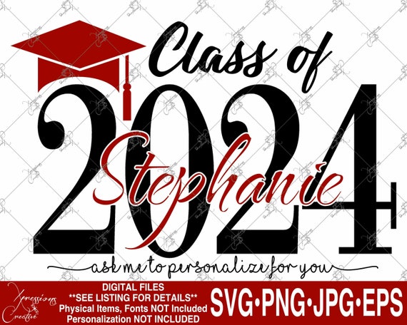 Personalized Senior Class of 2024 Graduation Sitter Sign - M