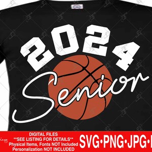 2024 Senior Basketball Svg, Class of 2024, 2024 Graduate, Basketball ...