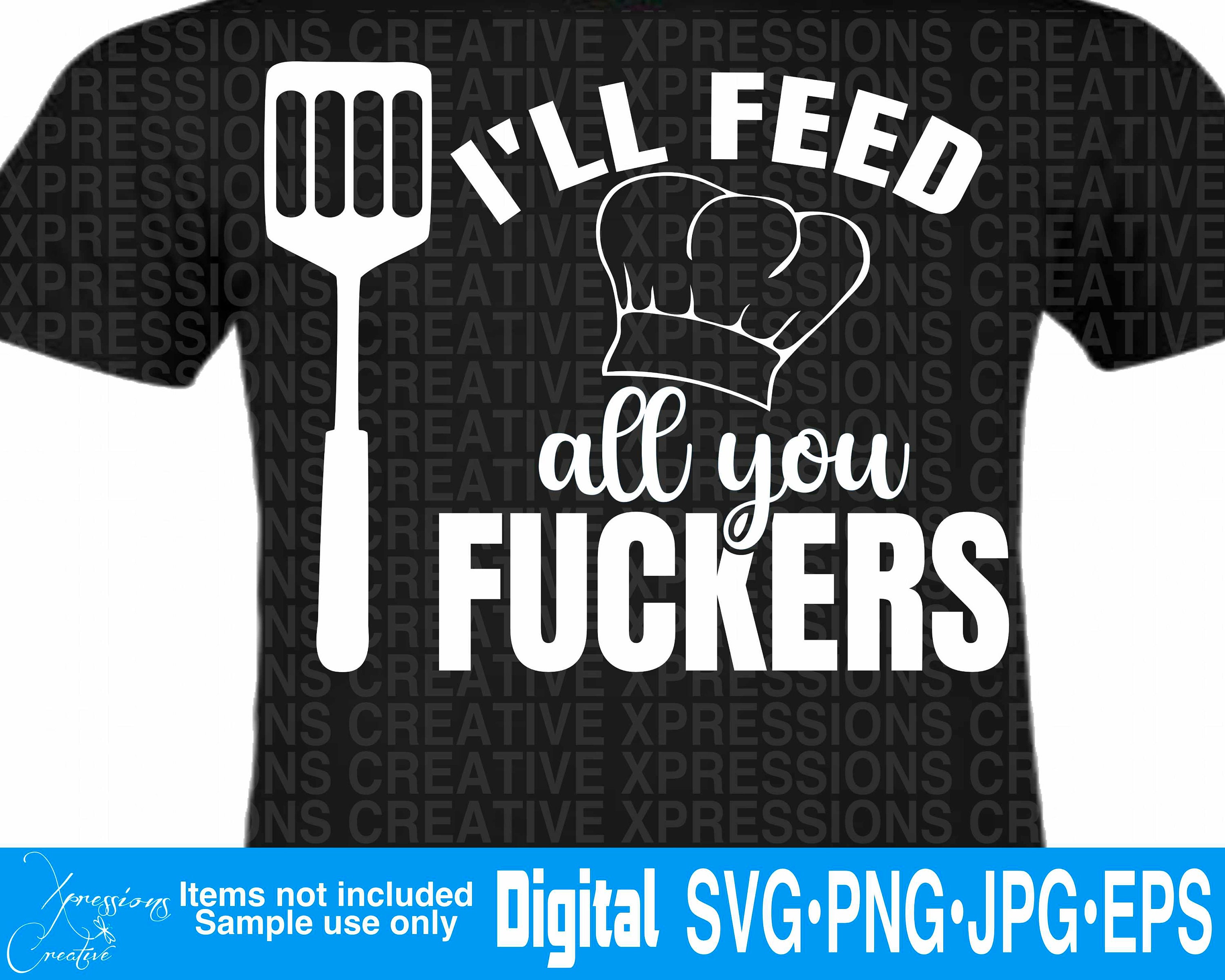 Lustiges Küchentuch „I’ll Feed All You Fxxkers“ – 40x61 Cm, Mikrofaser, Saugstark (witziges Geschenk Für Köche & Genießer)
